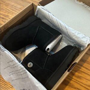 UGG Kids Black Suede Boots